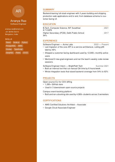 Florence Gold resume template