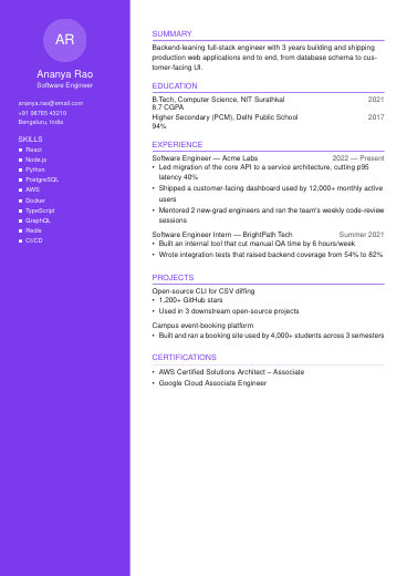 Manhattan Grid resume template